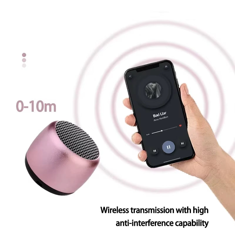 M1 Mini Bluetooth-Compatible Small Speaker Portable Intelligent One Drag Two Small Steel Cannon Metal Wireless Sound Subwoofer