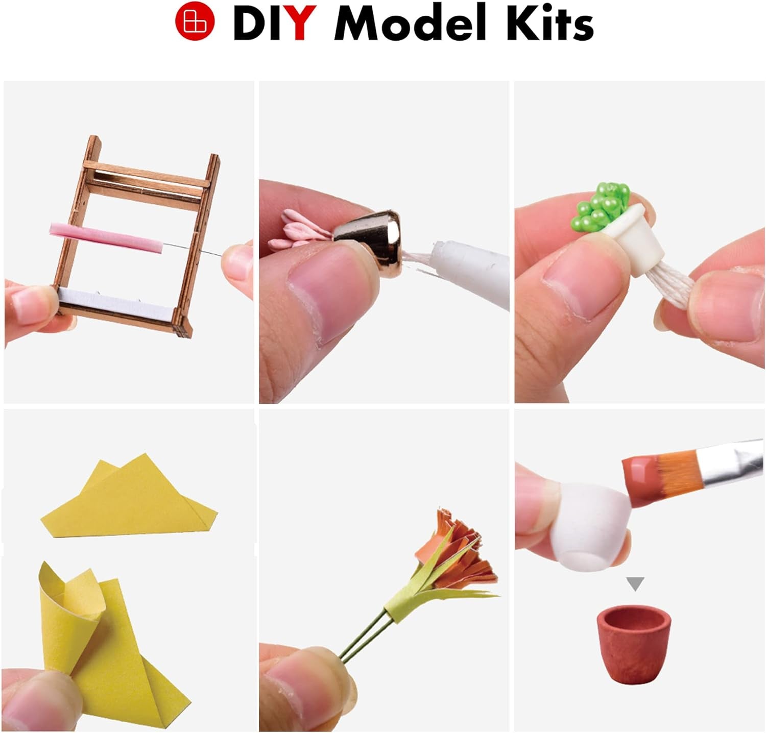 DIY Dollhouse Kit Mini House with Furnitures Accessories 1:24 Scale Craft Kit - Emily'S Flower Shop