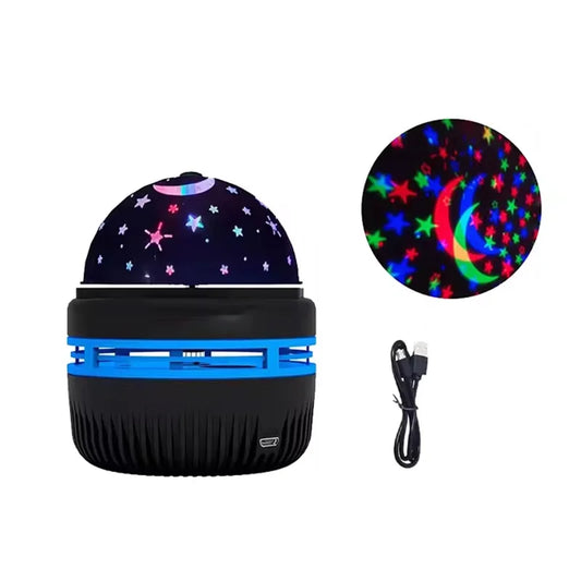 1/3PCS LED Starry Night Light Remote Control Rotating Star Moon Projection Lamp USB Plug-In Magic Ball Stage Atmosphere Decor